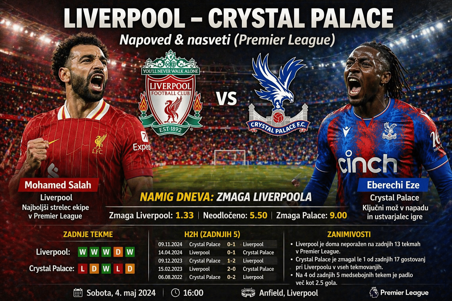 liverpool vs c palace
